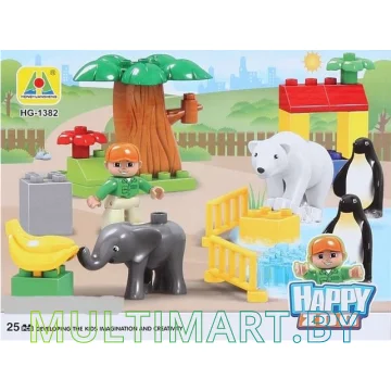 Конструктор Hongyuansheng 1382 Happy Zoo 